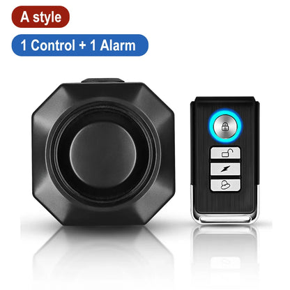ELECTOP Wireless Bicycle Alarm & Taillight – Waterproof Vibration Anti-Theft Burglar Alarm with Remote Control Brake Sensing Safety Light for Bike & Motorcycle