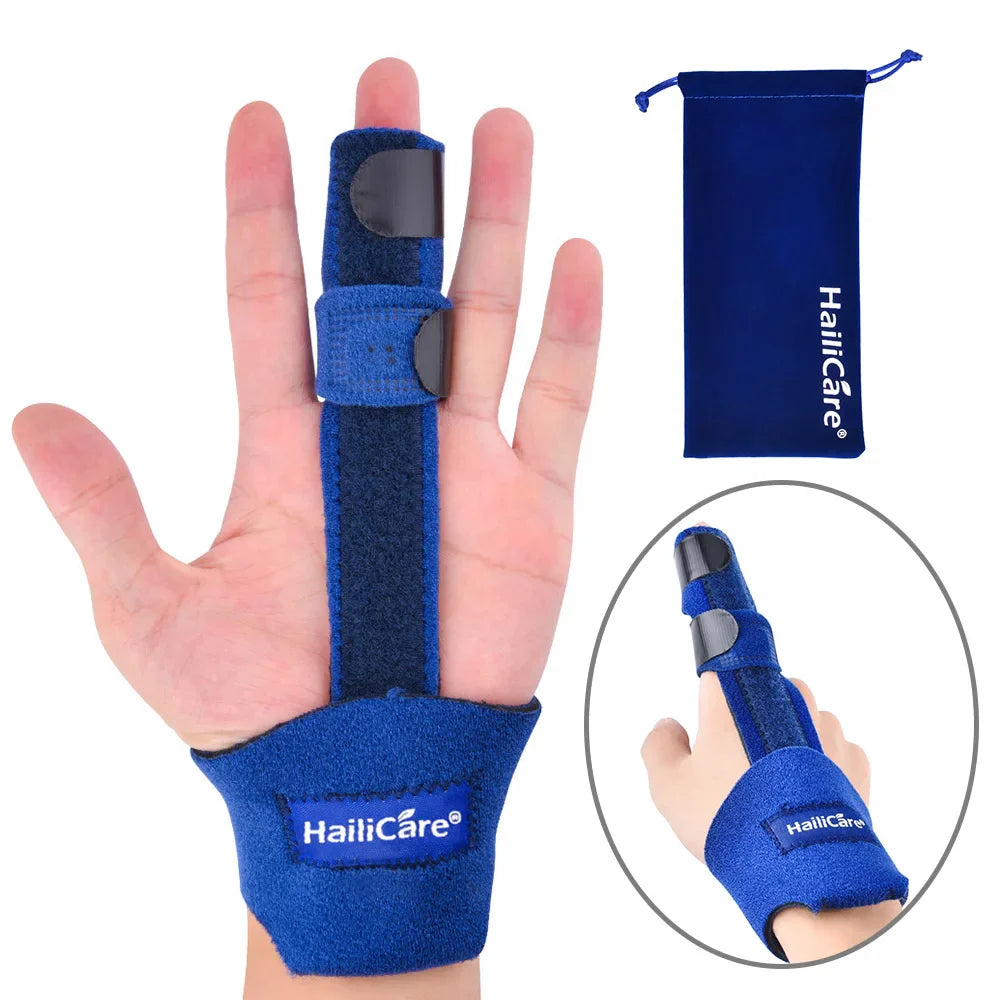Adjustable Finger Splint Brace — Aluminum Alloy Support for Straightening Broken Fingers, Arthritis & Pain Relief