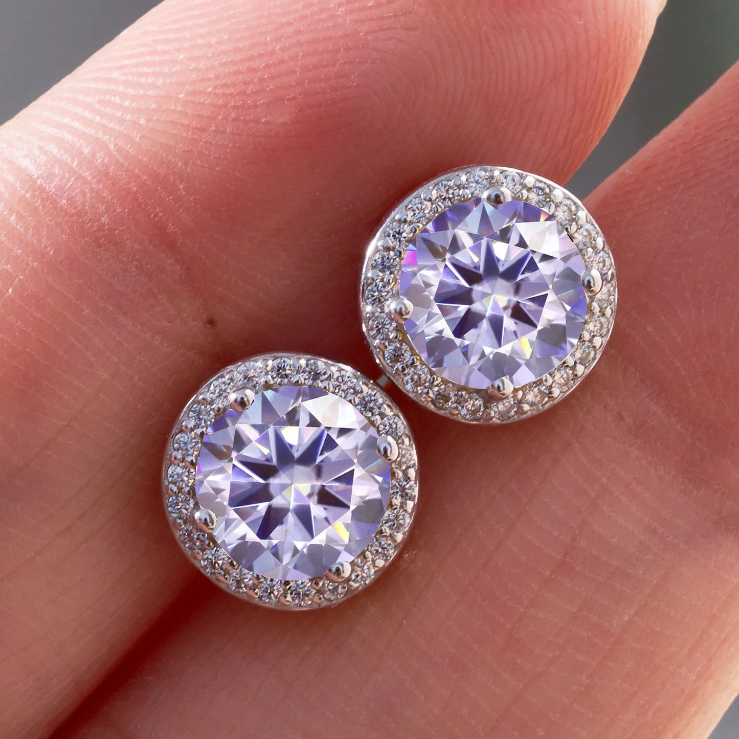 925 Sterling Silver Moissanite Earrings – 1 Carat Round Studs, Engagement, Wedding & Daily Wear Luxurious Gift for Women