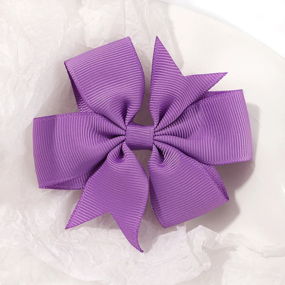20/40PCS Sweet Candy Color Bow Hair Clip Set – Cute Ribbon Hairpins for Baby Girls & Kids Hair Accessories Gift