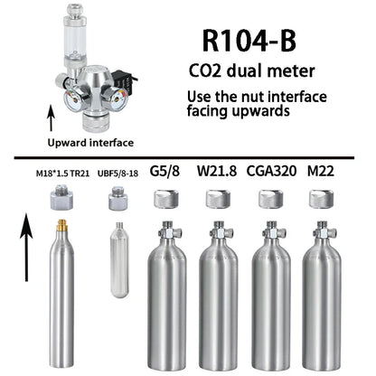 2024 DIY Aquarium CO2 Regulator – Electromagnetic Valve, Bubble Counter & Pressure Reducing Valve for Fish Tank CO2 Control System