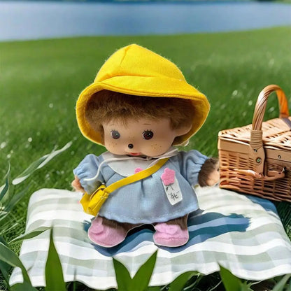 15/20cm Kawaii Mengqi Monkey Plush Doll – School Bag Pendant, Keychain Decor & Cute Birthday Gift