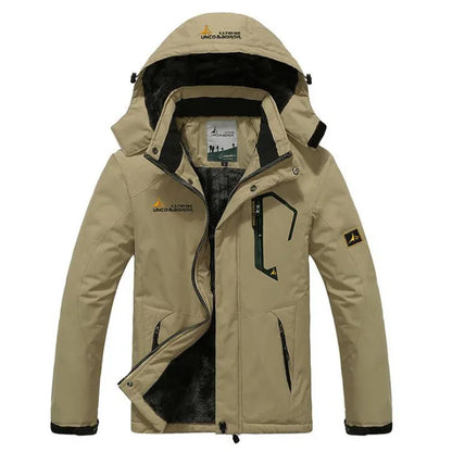 Men's Winter Parka – Windproof & Warm Hooded Fur Coat, Military-Style Thick Anorak Jacket