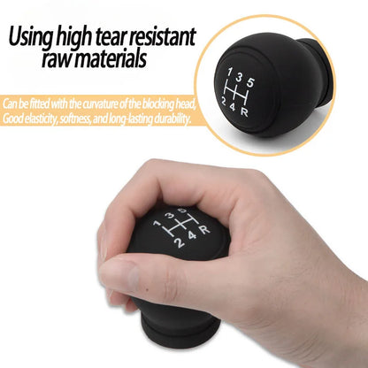 Universal Gear Shift Knob Silicone Cover - Dustproof, Waterproof Protective Case with Non-Slip Handle for Manual Shifters