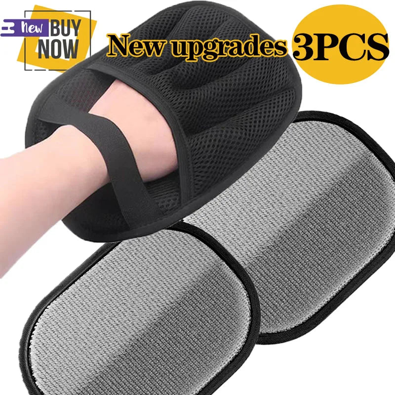 Upgraded Pet Hair Removal Gloves – Reusable Double-Sided Grooming Gloves for Pets, Fur & Carpet Cleaning