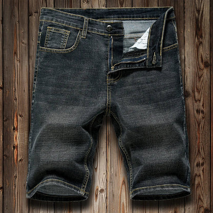 Men’s Slim Fit Stretch Denim Shorts – Classic Summer Business Casual Fashion Shorts