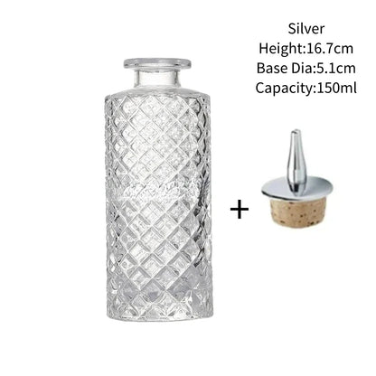 Vintage Glass Cocktail Bitters Bottles — Stainless Steel Cap Seasoning & Bar Accessories for Kitchen & Bartender Use