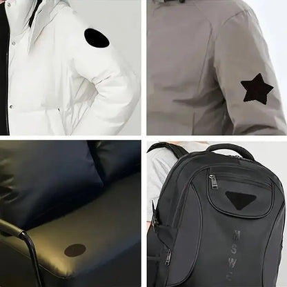 Instant Self-Adhesive Fabric Repair Patch — Universal Black Heavy-Duty Iron-On for Down Coats