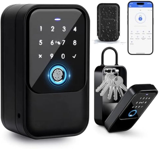 TTlock Smart Key Lock Box – Wireless Digital Code & Bluetooth Key Safe, App-Controlled Electronic Key Box for Home or Host