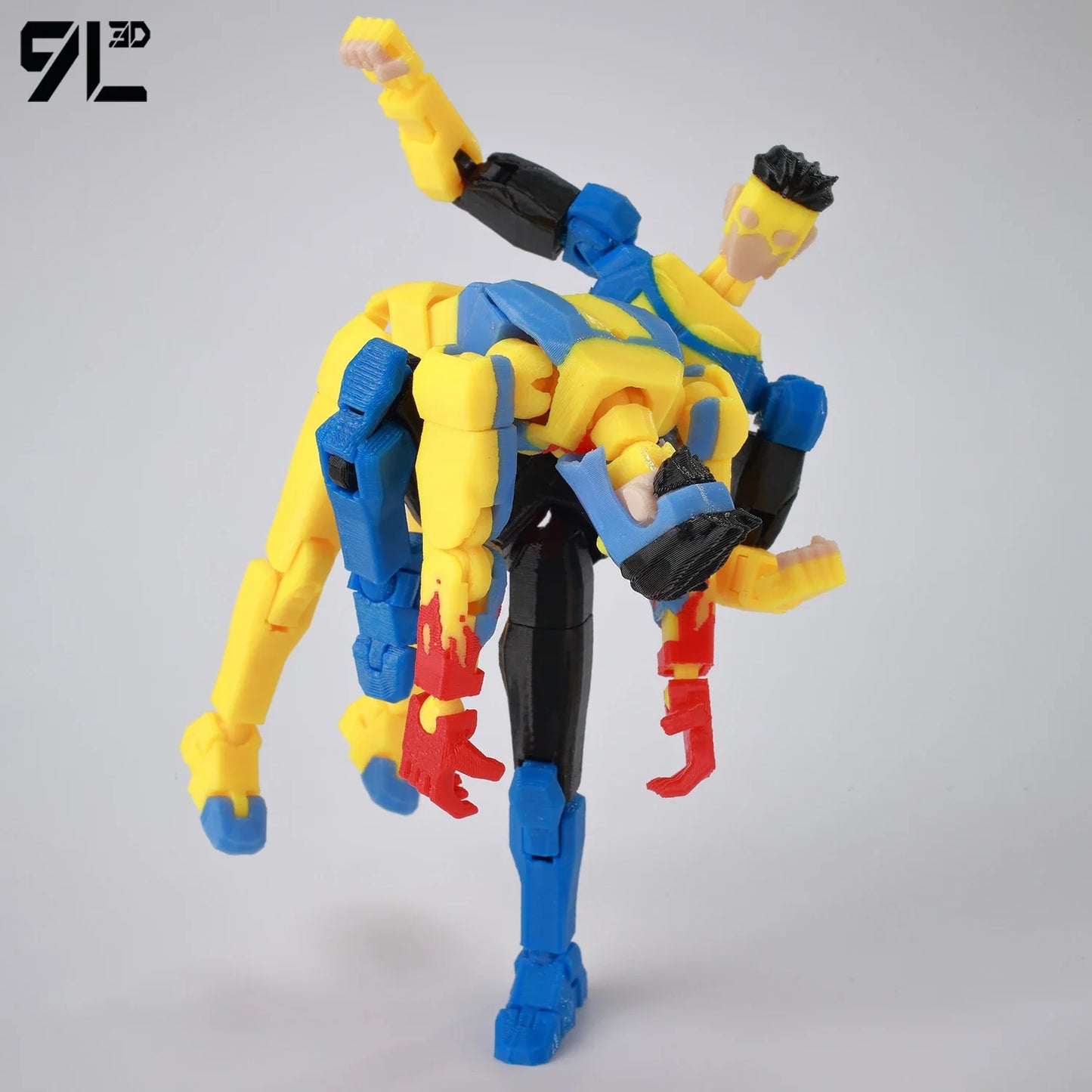9L 3D Printed Invincible Tech Jacker T13 Lucky13 Action Figure – Multi-Jointed Motorcycle Collectible Model Toy Titan13