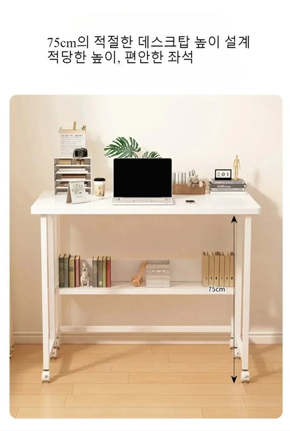 Foldable Computer Desk – Adjustable Laptop Desk for Home & Office, Space-Saving Multifunctional Folding Table