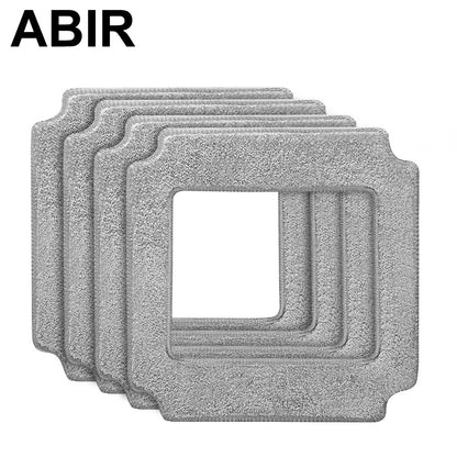 4 Pack Microfiber Mopping Cloths for ABIR WD8 Window Vacuum Cleaning Robot