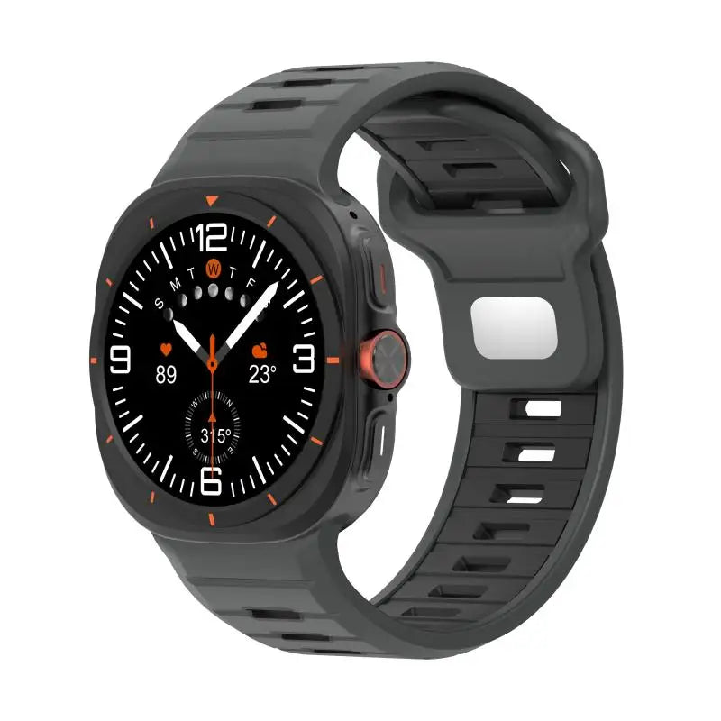 Sports Silicone Strap for Samsung Galaxy Watch Ultra 2025 — Soft Two-Color No-Gap Band for 47mm Galaxy Watch 7 Ultra
