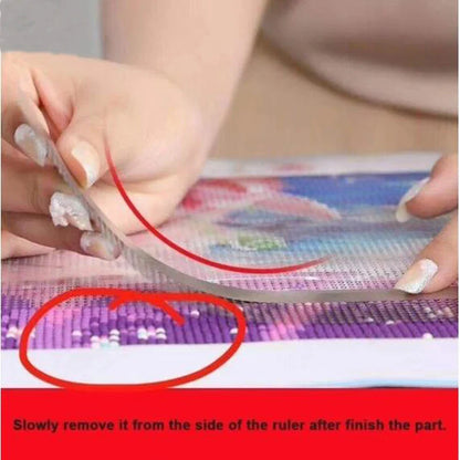 Practical 5D DIY Diamond Painting Ruler: Point Drill Cross Stitch Net Rule for Diamond Embroidery - Craft Accessories