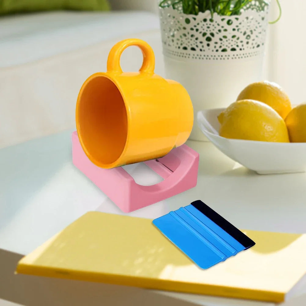 Silicone Tumbler Cradle Holder - Cup Stand with Slot for Crafts, Decals, and Small Tumblers
