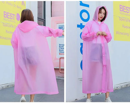 Waterproof Adult Raincoat – Lightweight, Portable, Reusable Poncho for Travel, Outdoor & Fashion Rainwear