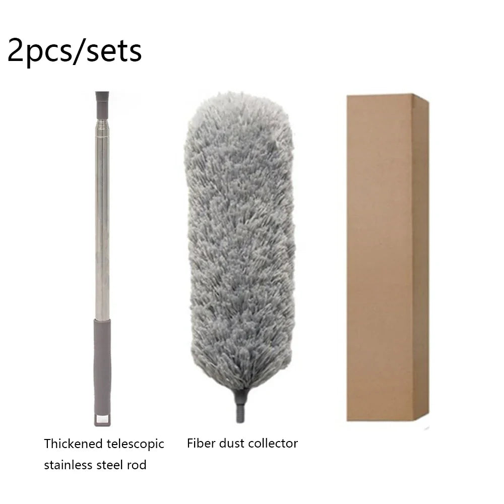 Telescopic Microfiber Duster – 250cm Extendable Washable Brush for Spider Web & Dust Cleaning