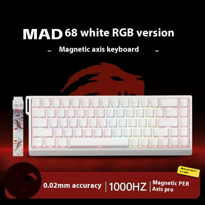 MADLIONS MAD 60/68HE Magnetic Switch Wired Gaming Keyboard – Hot Swap, Rapid Trigger, Customizable PC Gamer Accessory