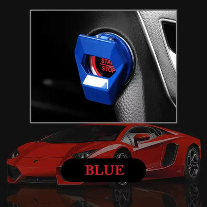 Car Engine Start/Stop Button Cover – Decorative Push Button Sticky Auto Accessory for Car Interior Styling