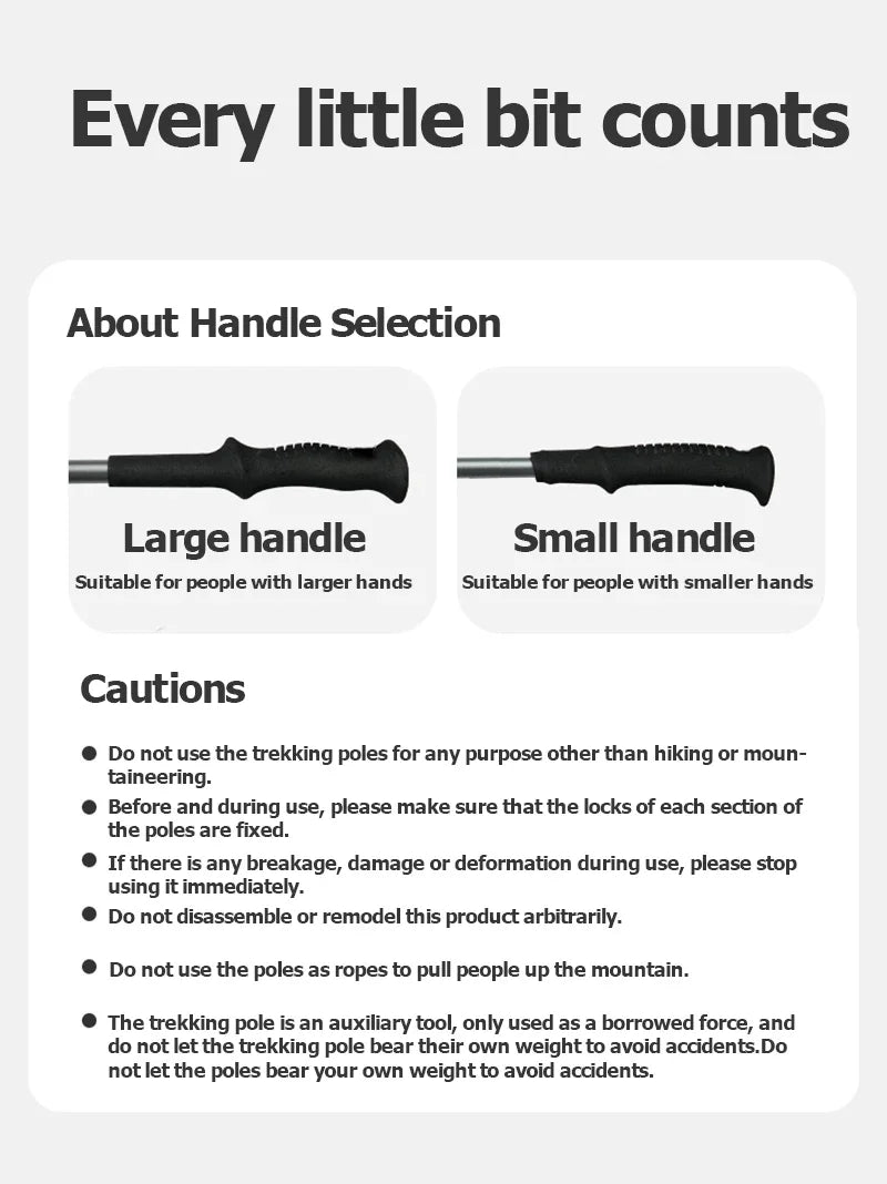 Naturehike Lightweight Trekking Poles – Carbon Fiber & Aluminum Alloy Folding Walking Sticks for Hiking & Climbing