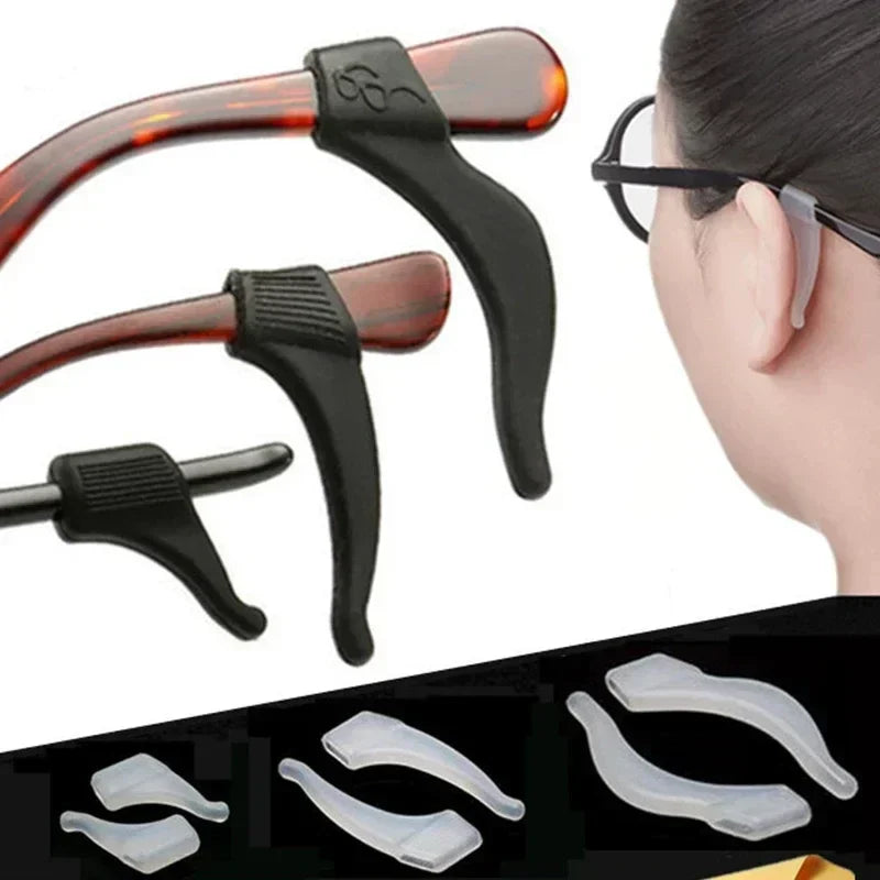 Soft Silicone Ear Hook: Anti-Slip Glasses Leg Grip & Holder Bracket - Transparent Eyewear Accessories for Secure Fit