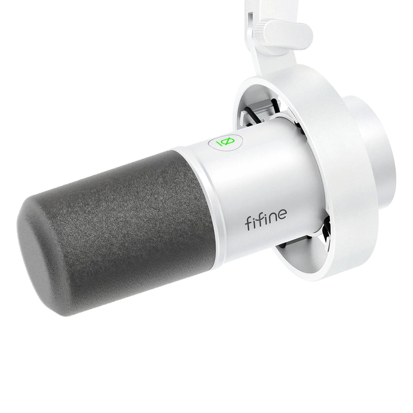 FIFINE K688W Dynamic USB/XLR Microphone — Recording Mic for PC with Gain Knob, Touch Mute, Headphone Jack, Streaming & Sound Card Use