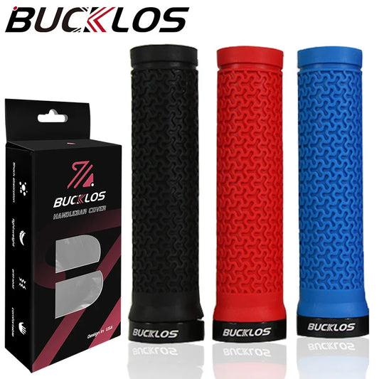 BUCKLOS Lock-On Bicycle Handlebar Grips — Anti-Slip Waterproof MTB Damping Cuffs for Mountain Bikes