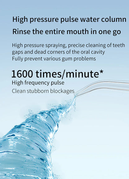 Teeth Water Flosser – Portable Electric Oral Irrigator for Home Dental Cleaning, Rechargeable & Waterproof
