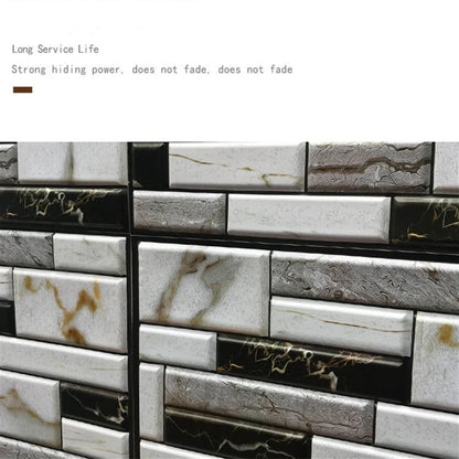 Self-Adhesive Tile Wall Sticker | 3D PVC Covers for Kitchen Cupboard Bathroom | Waterproof Home Decor Wallpaper