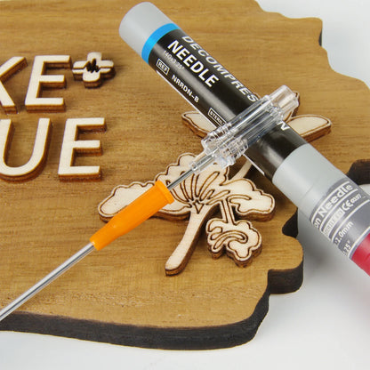 Sanke Rescue Pneumothorax Needle - Trauma Medical Chest Catheter for Decompression - Essential EDC First Aid Kit Component