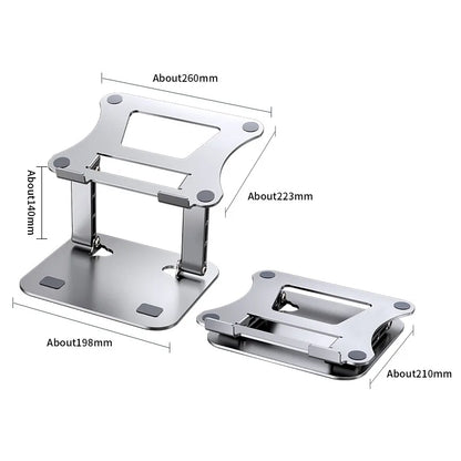 Adjustable Aluminum Alloy Phone & Tablet Stand | Portable Folding Design | Supports Devices up to 17" | Cooling Feature | Laptop & Tablet Support