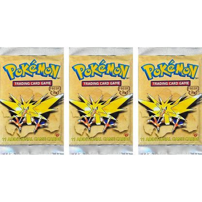 Pokémon Booster Packs Base Fossil Jungle - 11 Cards Per Pack & 36 Pack Booster Box Proxy Game Cards Collection