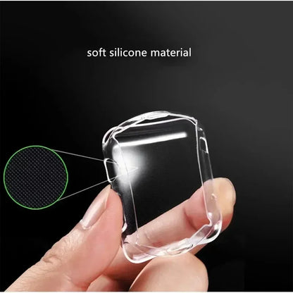 Soft TPU Full Case Screen Protector for Apple Watch Series 2-10 & SE/Ultra – 41mm-49mm iWatch Cover