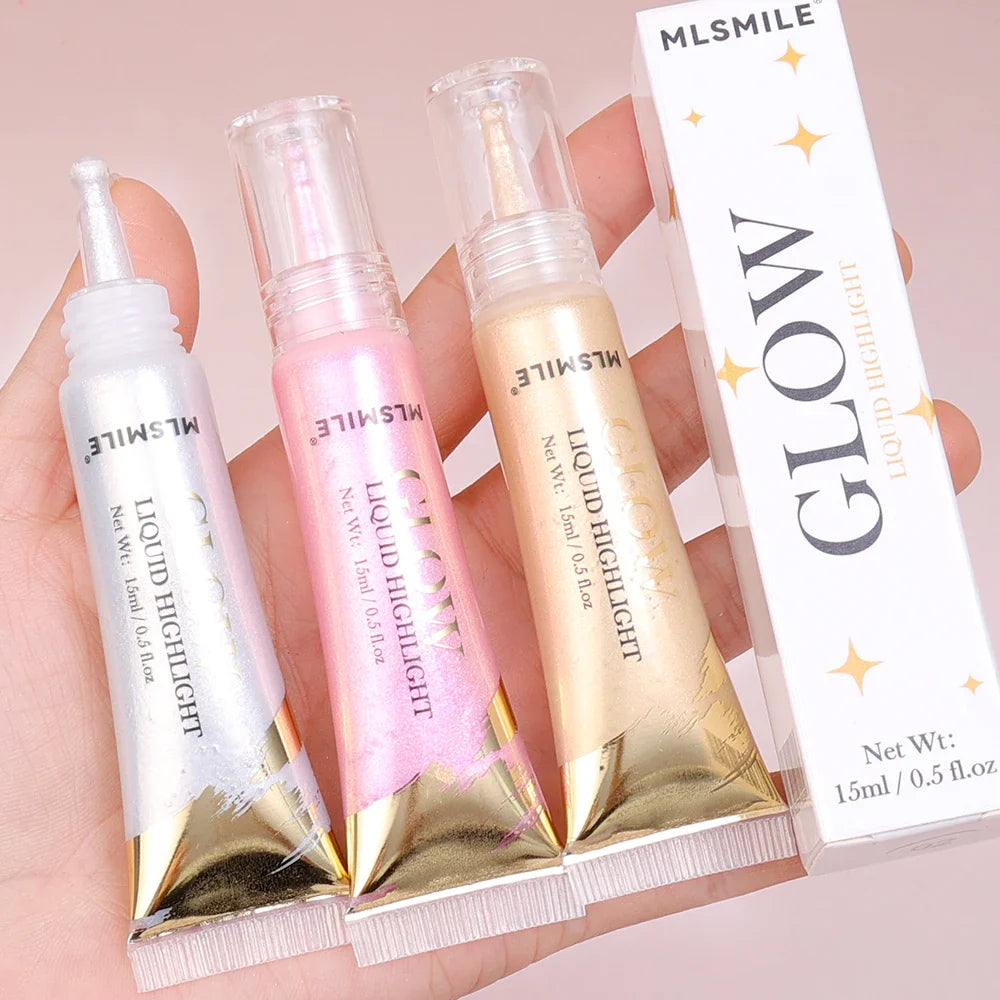 Liquid Highlighter Makeup – Pearlescent Face & Body Contour Glow, Brightening Bronzer Shimmer Illuminator Cosmetics