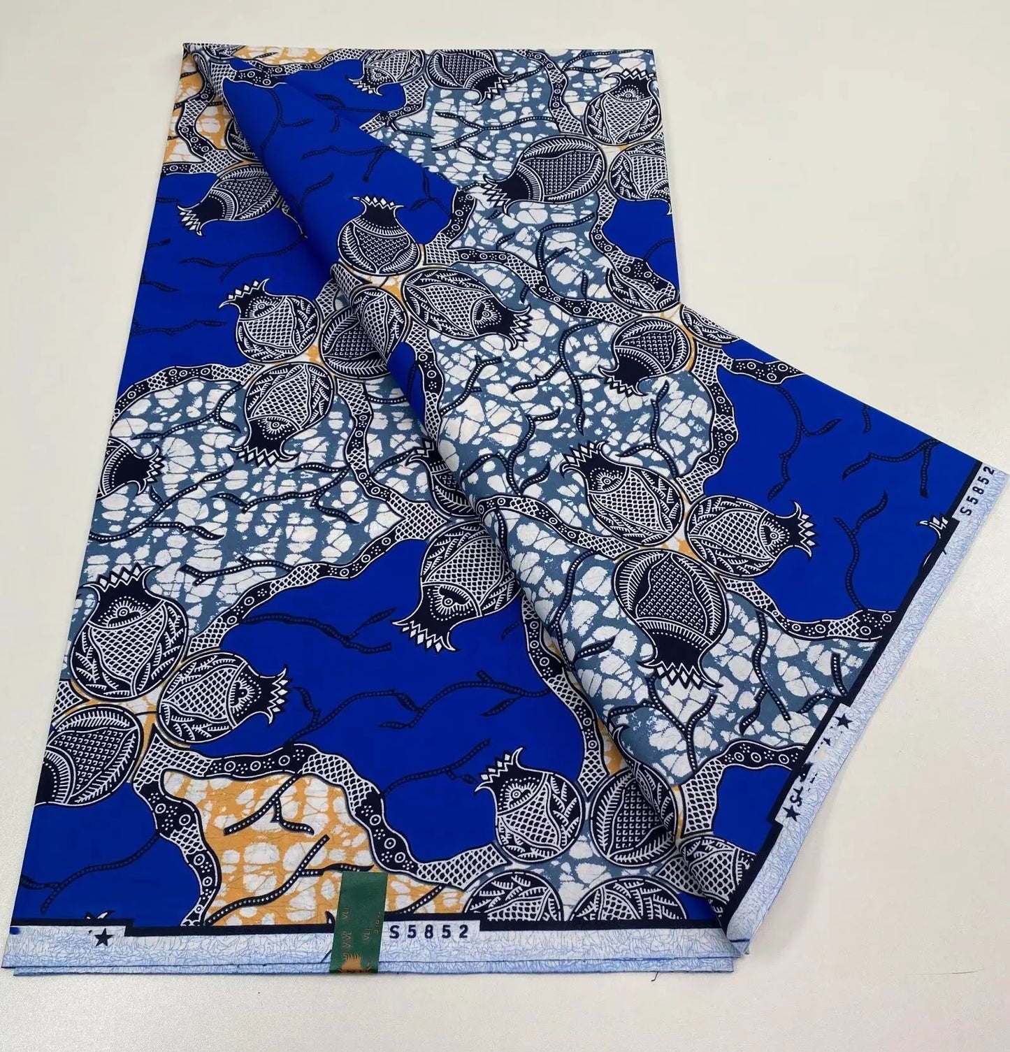 African Ankara Wax Print Fabric - 100% Cotton Soft Nigerian Real Wax Material for Women’s Party Dresses