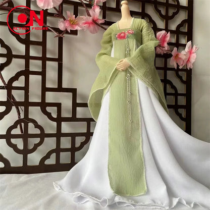 1/6 Female Doll Hanfu Outfit – Ancient Traditional Dress for 12-Inch Action Figures, Cosplay Model Toy