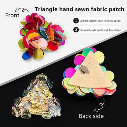 Fabric Sequin & Beaded Flower Shoe Clips – Removable High Heel Buckles, Wedding & Women’s Shoe Decoration