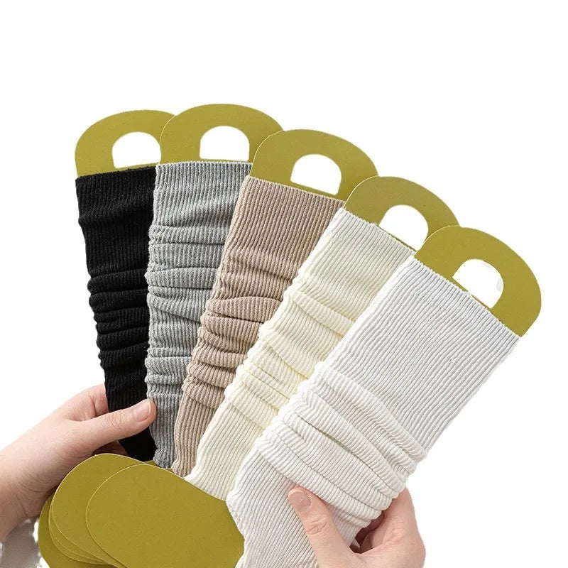 Spring & Summer Thin Knitted Leg Warmers – Trendy Comfortable Calf Socks & Foot Warmers, Red Stockings