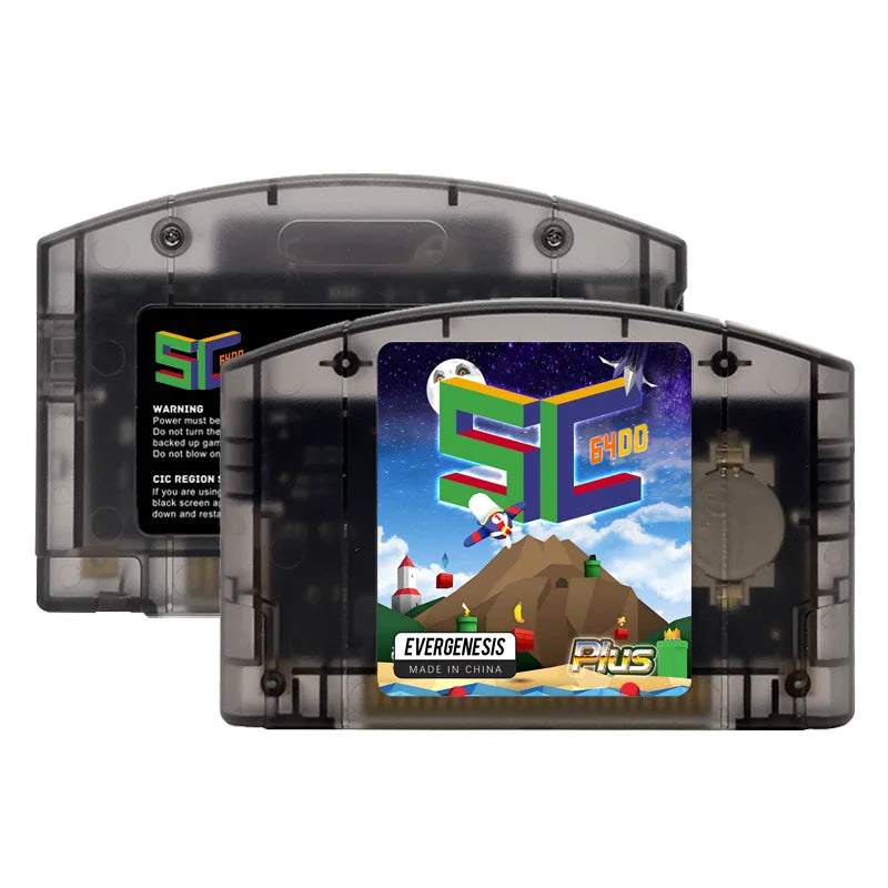 EVERGENESIS SC64 N64 Game Cartridge – 800-in-1 Nintendo 64 Game Card with Free 16GB Card, 64DD Compatible