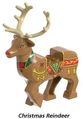 Christmas Building Blocks Toy Set – Santa Claus & Reindeer Action Figures Gift