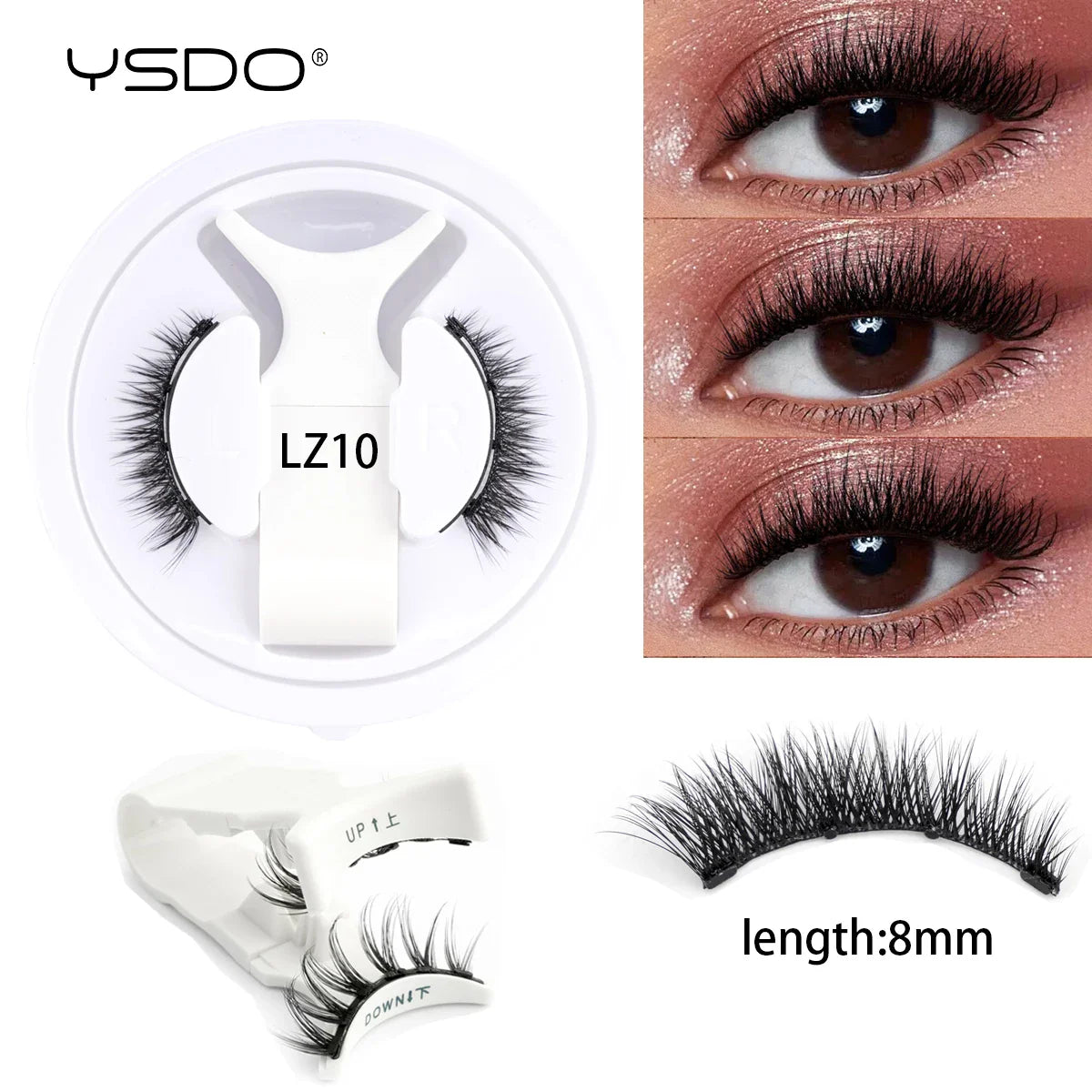 YSDO Magnetic Eyelashes – Reusable 3D Mink Winged False Lashes with Tweezer, No Glue Long-Lasting Makeup Lashes
