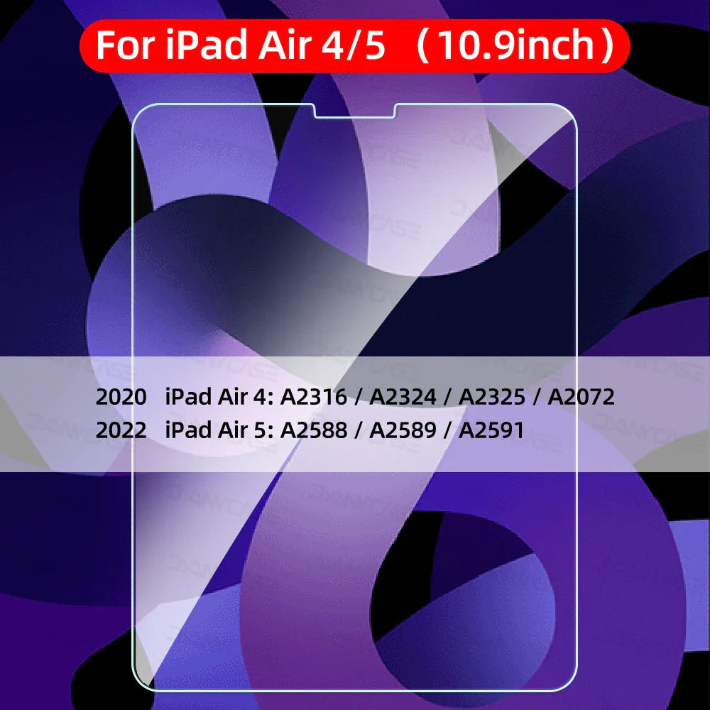 Tempered Glass Screen Protector for iPad – Compatible with 2019/2020 10.2", iPad Pro 11", Air 3 10.5", Mini & 9.7" Models
