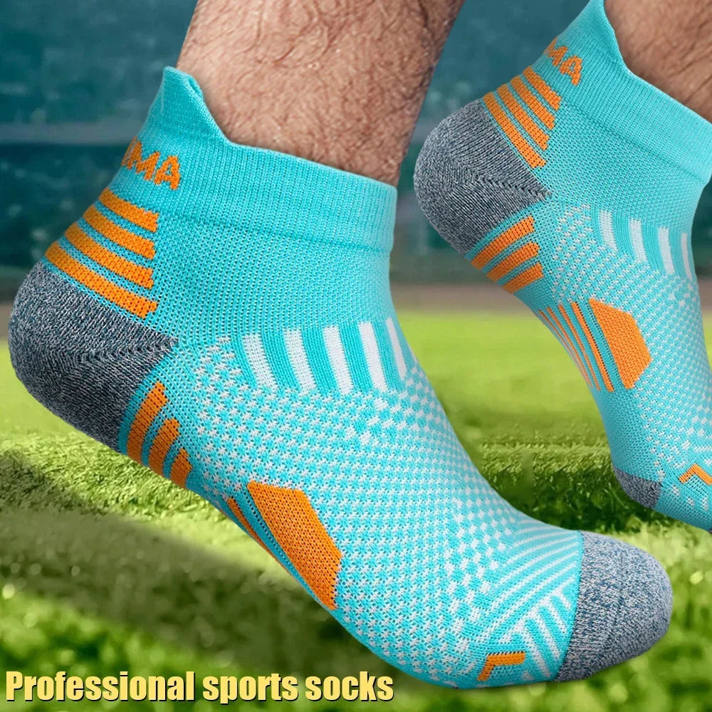 Breathable Compression Ankle Socks for Men & Women – Low Cut Athletic Running, Fitness & Marathon Performance Socks (1–3 Pairs)