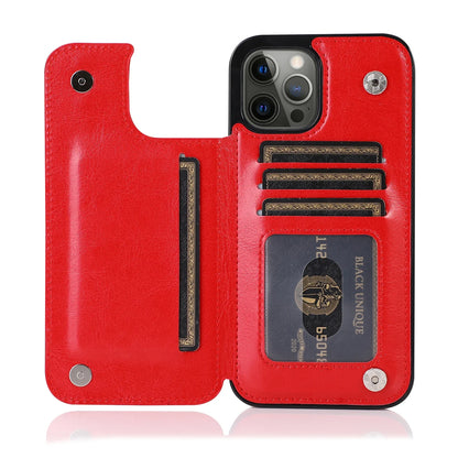 Luxury PU Leather Wallet Case - Kickstand Card Holder Cover with Slots for iPhone 15 14 13 12 11 Pro Max SE X XR XS Max 8 7 6 Plus