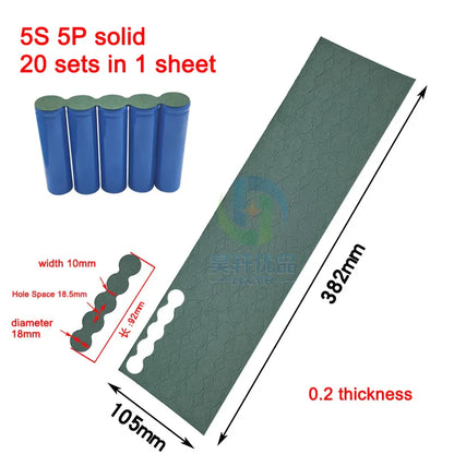 18650 Li-ion Battery Insulation Gaskets – Barley Paper Adhesive Pads for Lithium Cell Protection & Isolation