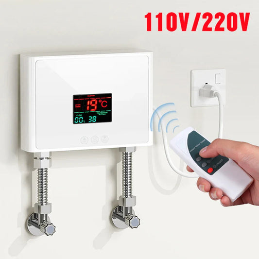 110V/220V Instant Water Heater 3000W/5500W | Wall-Mounted Electric Shower Heater for Bathroom & Kitchen Hot Water