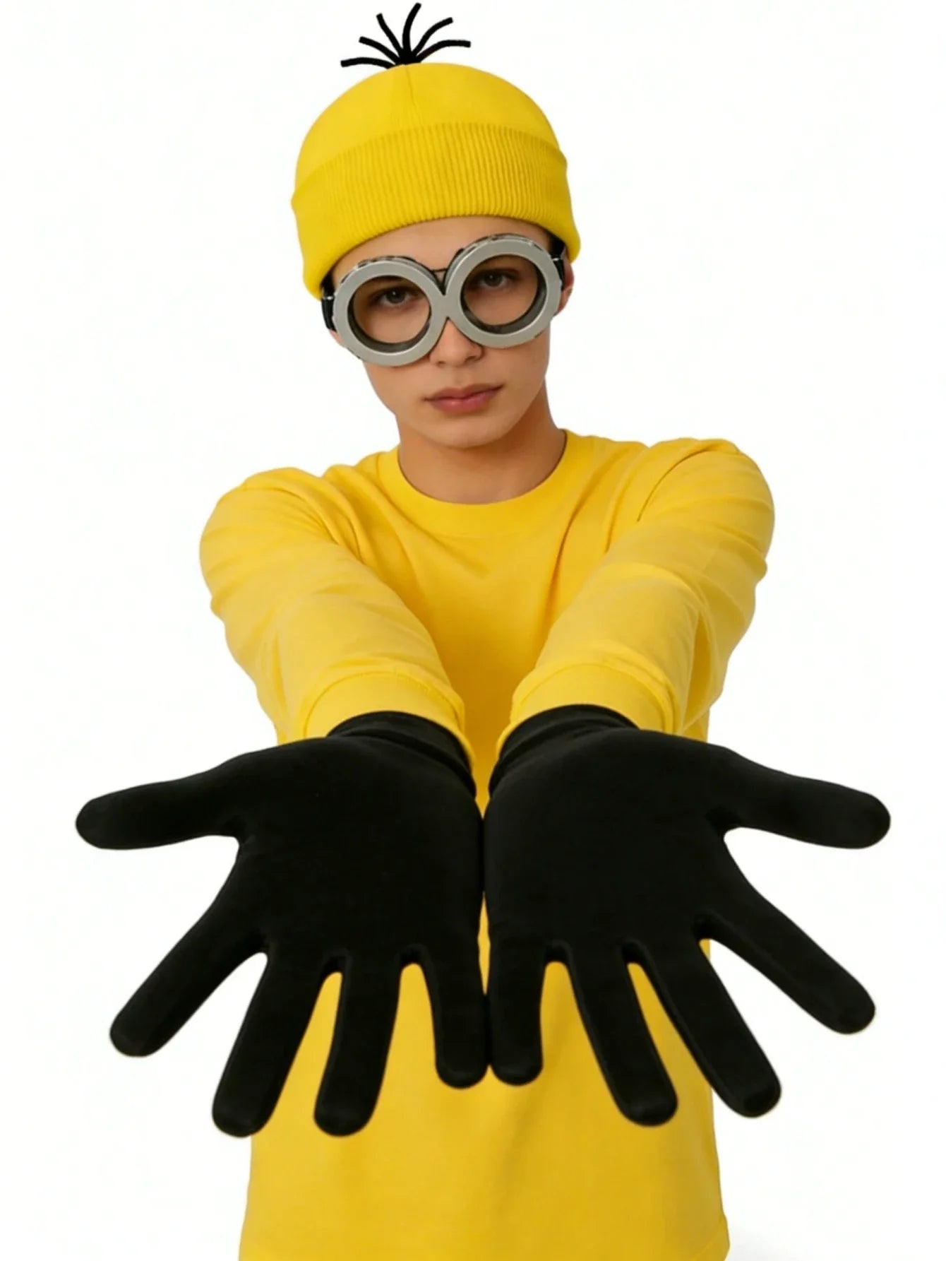 4-Piece Halloween Costume Set - Hat, Gloves & Glasses Strap Cosplay Party Accessories