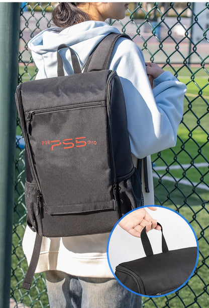 PS5 Pro & Slim Gaming Backpack — Large-Capacity Protective Travel Case for Console & Accessories