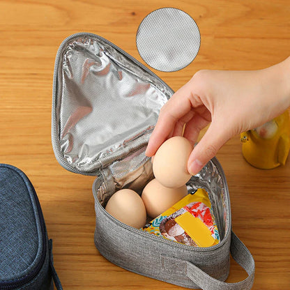 New Triangular Insulation Bag: Mini Aluminum Foil Student Rice Ball Bag - Cute Portable Lunch Box for Outdoor Lunches