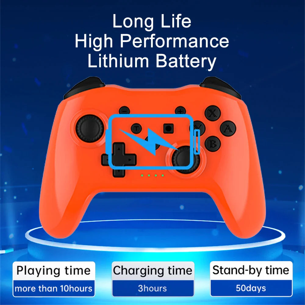 GAMINJA 360° Rocker Wireless Bluetooth Game Controller – Low Latency HD Vibration Gamepad for PC & Nintendo Switch Joystick